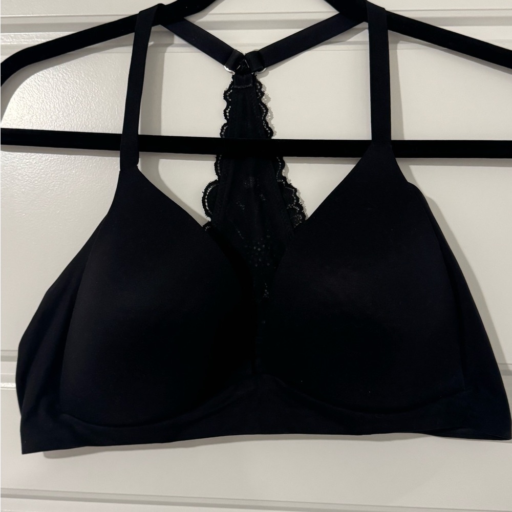Aerie Black Halter Lace Bra